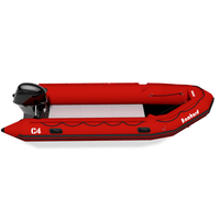 Bombard Commando C4 - rood PVC - rubberboot met aluminium vlonderdelen